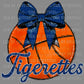 Tigerettes Basketball with Bow Coquette Bow Ready to Press Transfer DTF Transfer Sublimation Transfer