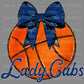 Lady Cubs Basketball with Bow Coquette Bow Ready to Press Transfer DTF Transfer Sublimation Transfer