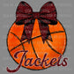 Jackets Basketball with Bow Coquette Bow PNG Digital File ONLY