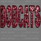 Bobcats Faux Sequins Faux Embroidery Ready to Press Transfer DTF Transfer Sublimation Transfer