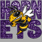 Hornets Faux Sequins Faux Embroidery Ready to Press Transfer DTF Transfer Sublimation Transfer