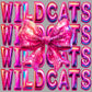 Wildcats Bow Holographic Coquette Bow Pink PNG Digital File ONLY