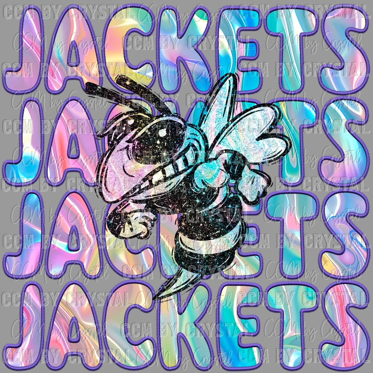 Jackets Mascot Holographic Ready to Press Transfer DTF Transfer Sublimation Transfer