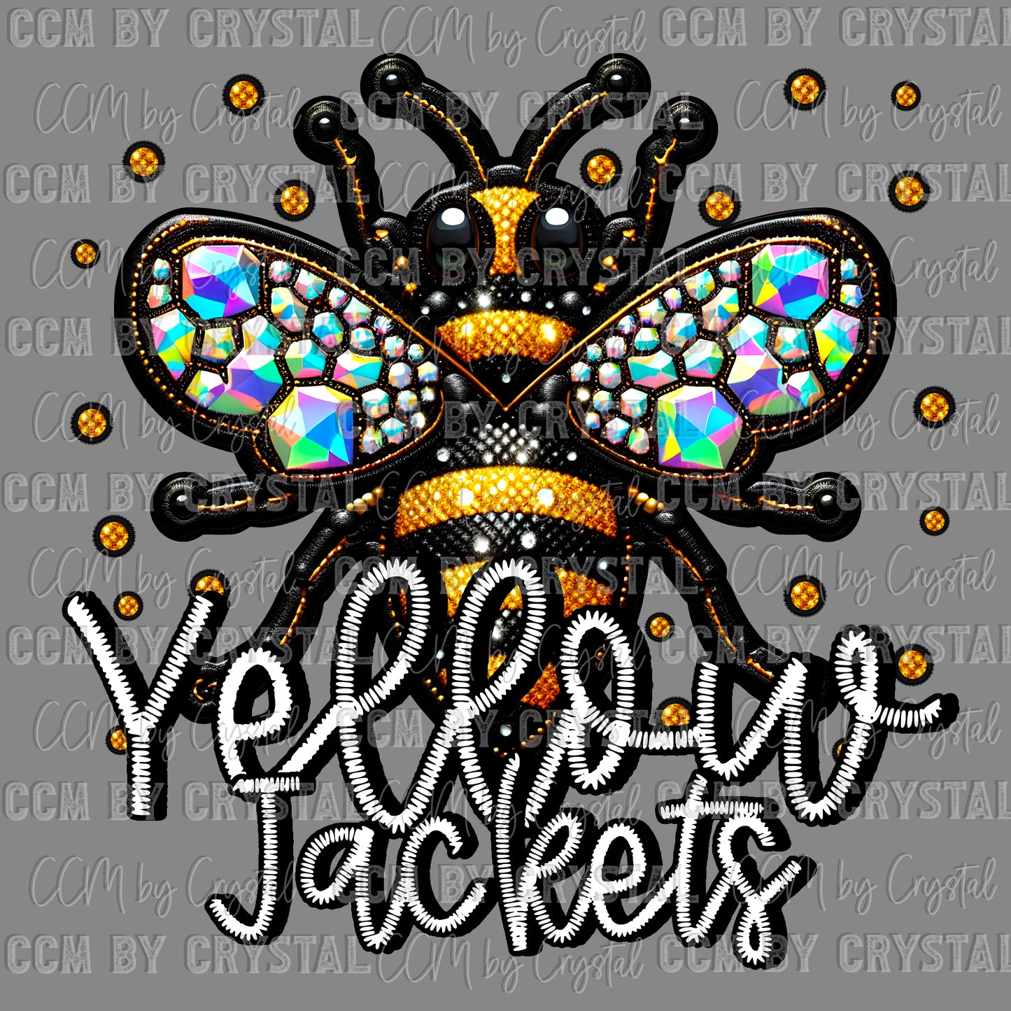 Yellow Jackets Mascot Ready to Press Transfer DTF Transfer Sublimation Transfer