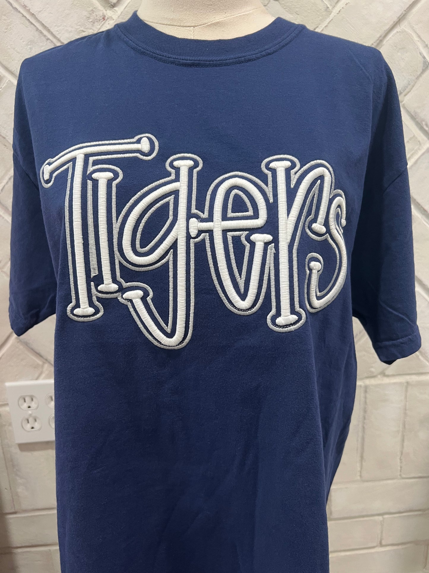 Tigers Puff Embroidery Comfort Colors T-shirt, Sweatshirt, Adult Sizes