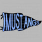 Mustangs Pennant Mascot Ready to Press Transfer DTF Transfer Sublimation Transfer
