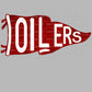 Oilers Pennant Maroon Mascot Ready to Press Transfer DTF Transfer Sublimation Transfer