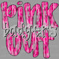 Pink Out Badgers Ready to Press Transfer DTF Transfer Sublimation Transfer