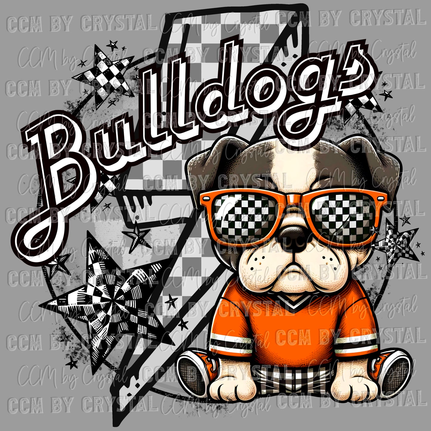 Bulldogs Orange Ready to Press Transfer DTF Transfer Sublimation Transfer