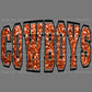 Cowboys Mascot Ready to Press Transfer DTF Transfer Sublimation Transfer