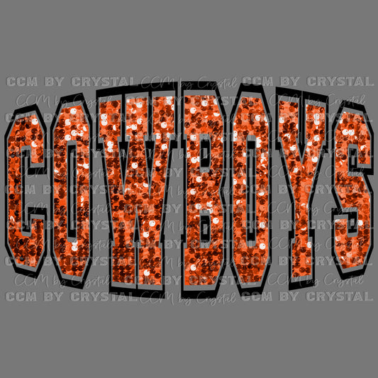 Cowboys Mascot Ready to Press Transfer DTF Transfer Sublimation Transfer