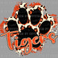 Tigers Paw Orange Ready to Press Transfer DTF Transfer Sublimation Transfer