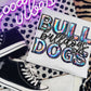 Bulldogs Mascot Iridescent Effect Ready to Press Transfer DTF Transfer Sublimation Transfer