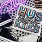 Huskies Mascot Iridescent Effect Ready to Press Transfer DTF Transfer Sublimation Transfer