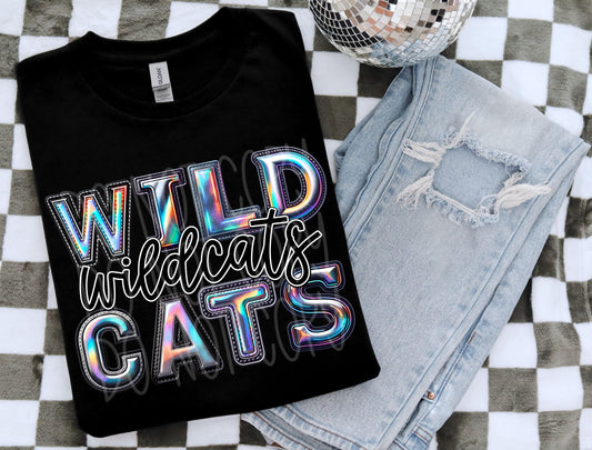 Wildcats Mascot Ready to Press Transfer DTF Transfer Sublimation Transfer