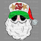 Merry and Bright Santa Trucker Hat Christmas Ready to Press Transfer DTF Transfer Sublimation Transfer