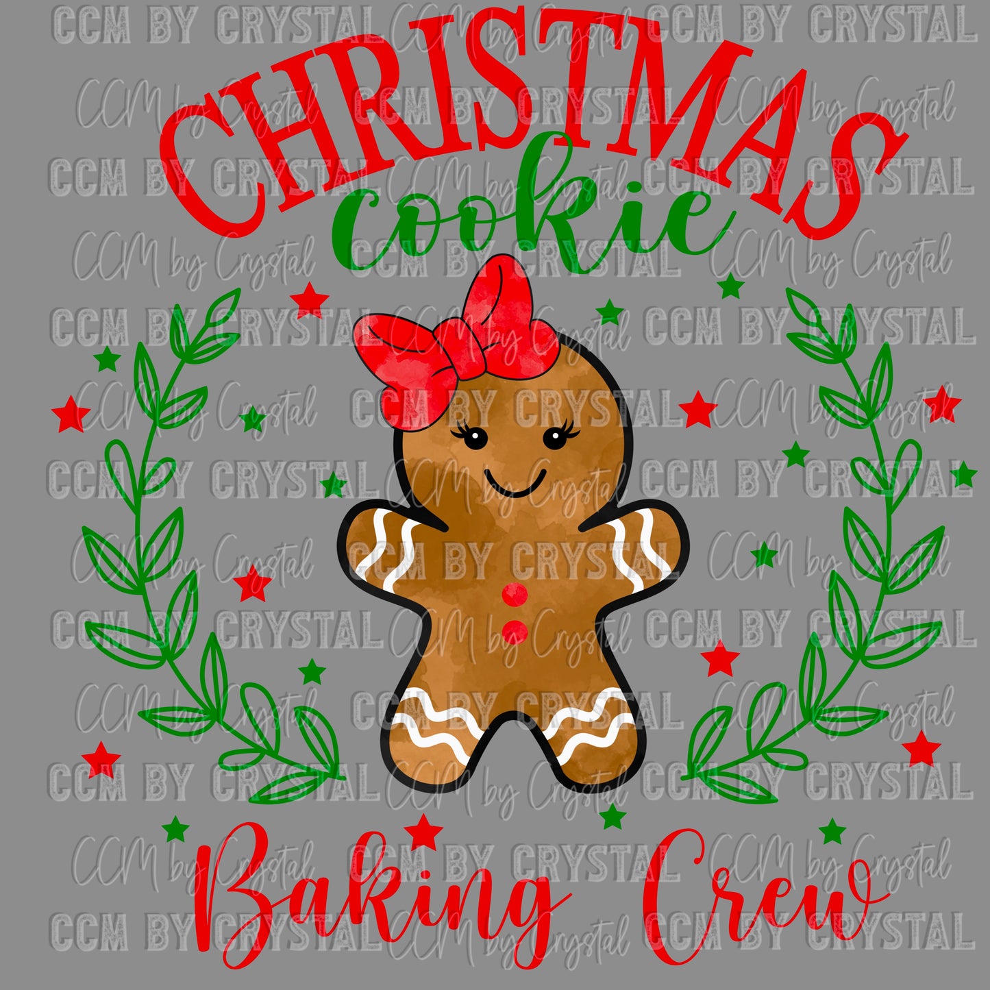 Christmas Cookie Baking Crew Ready to Press Transfer DTF Transfer Sublimation Transfer