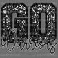 Go Warriors Faux Embroidery Faux Sequins Ready to Press Transfer DTF Transfer