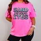 Sandites Mascot Iridescent Effect Ready to Press Transfer DTF Transfer Sublimation Transfer