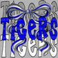 Tigers Bow Mascot Ready to Press Transfer DTF Transfer Sublimation Transfer