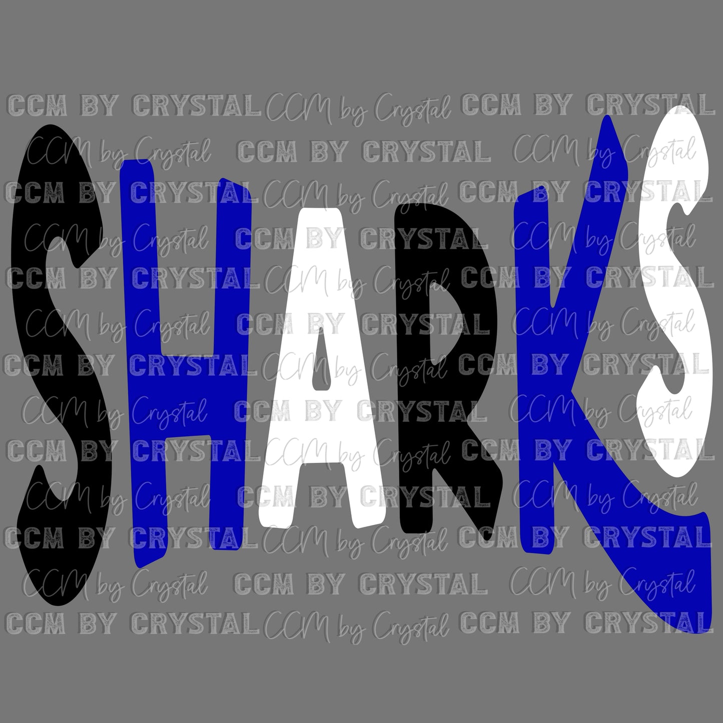 Sharks Mascot Ready to Press Transfer DTF Transfer