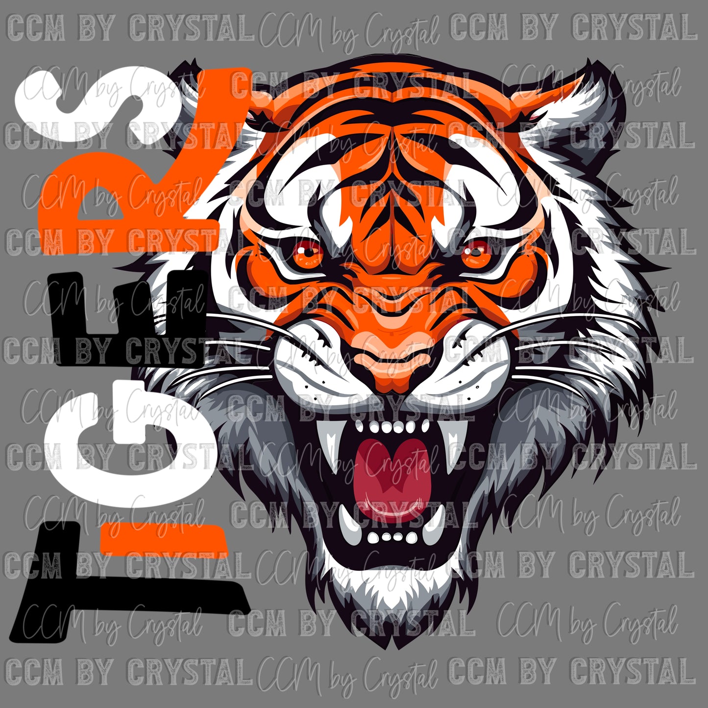 Tigers Mascot Ready to Press Transfer DTF Transfer