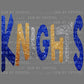 Knights Mascot Faux Glitter Ready to Press Transfer DTF Transfer Sublimation Transfer
