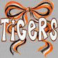 Tigers Bow Mascot Ready to Press Transfer DTF Transfer Sublimation Transfer