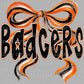 Badgers Bow Mascot Ready to Press Transfer DTF Transfer Sublimation Transfer