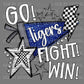 Go Fight Win Tigers Mascot Ready to Press Transfer DTF Transfer