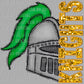 Knights Mascot Faux Embroidery Faux Sequins Ready to Press Transfer DTF Transfer Sublimation Transfer