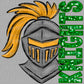 Knights Mascot Faux Embroidery Faux Sequins Ready to Press Transfer DTF Transfer Sublimation Transfer
