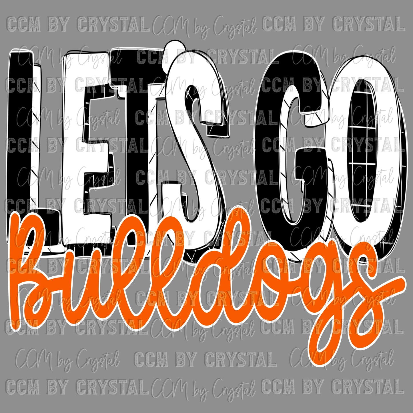 Let’s Go Bulldogs Mascot Ready to Press Transfer DTF Transfer