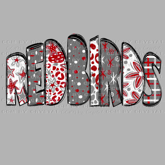 Redbirds Mascot Ready to Press Transfer DTF Transfer