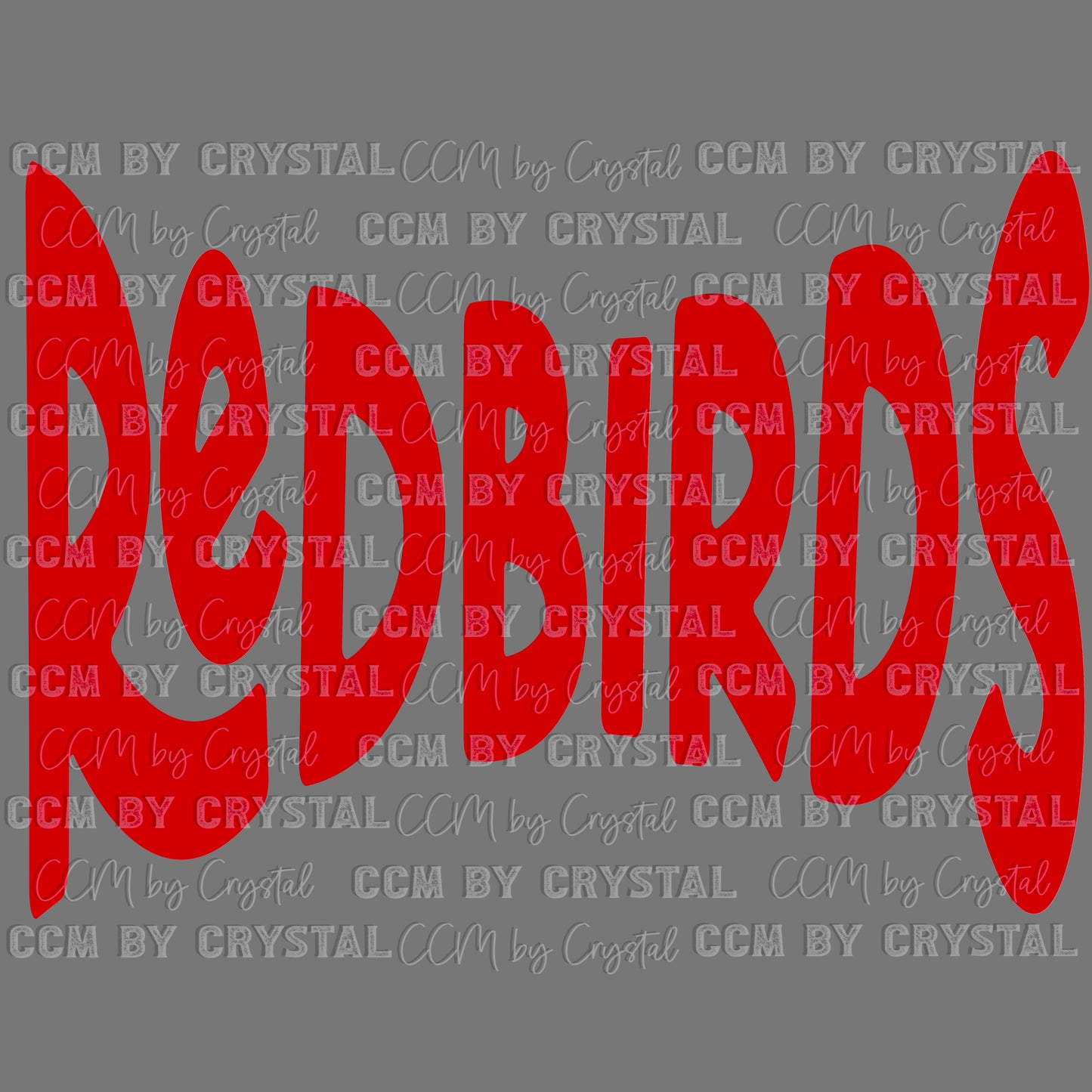 Redbirds Mascot Ready to Press Transfer DTF Transfer Sublimation Transfer