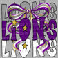 Lions Mascot Ready to Press Transfer DTF Transfer