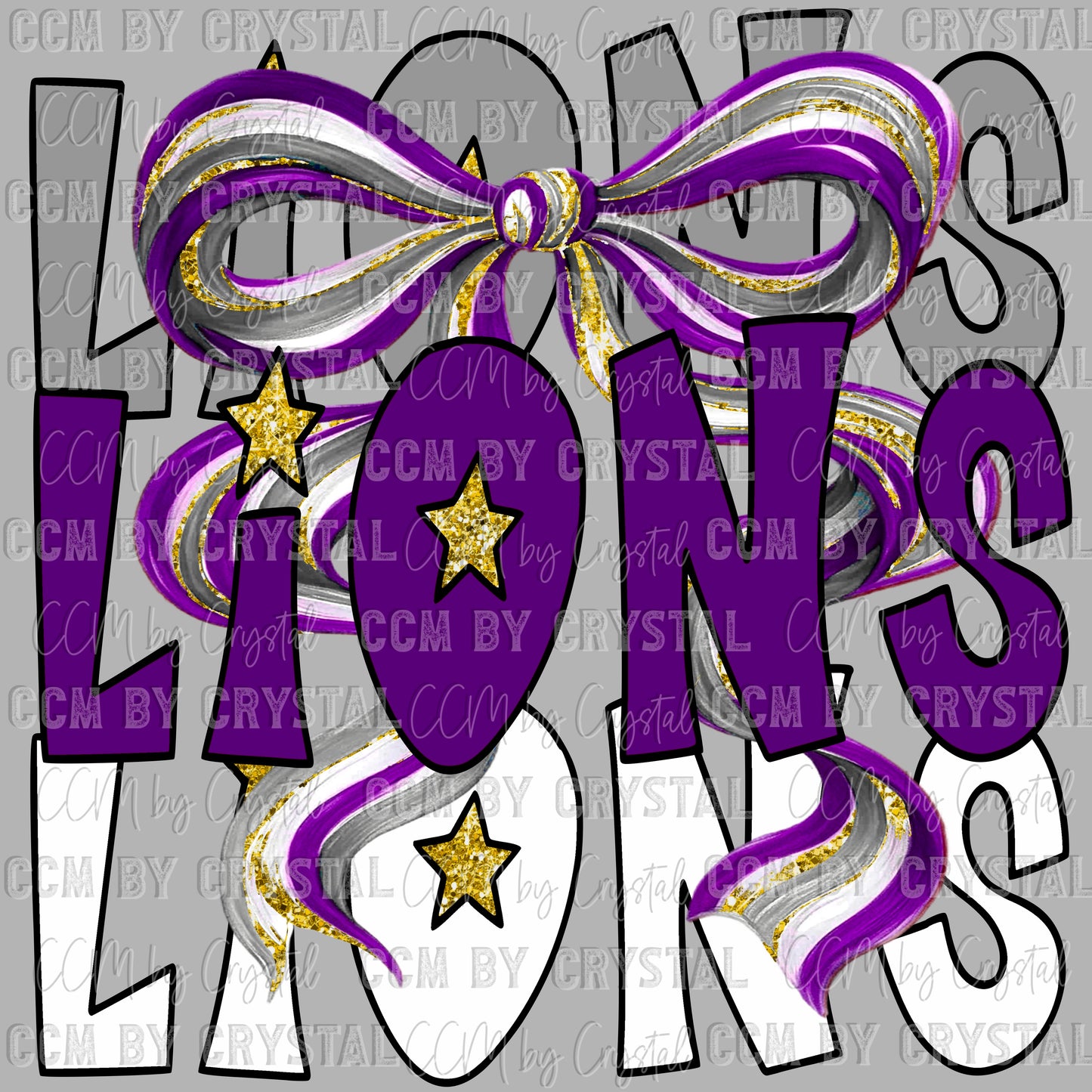 Lions Mascot Ready to Press Transfer DTF Transfer