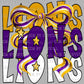Lions Mascot Ready to Press Transfer DTF Transfer