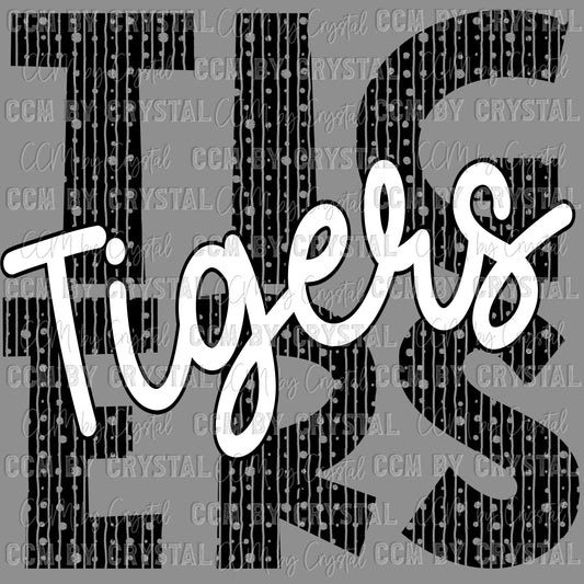 Tigers Mascot Ready to Press Transfer DTF Transfer Sublimation Transfer