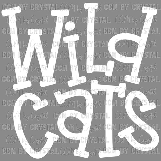 Wildcats Mascot Ready to Press Transfer DTF Transfer