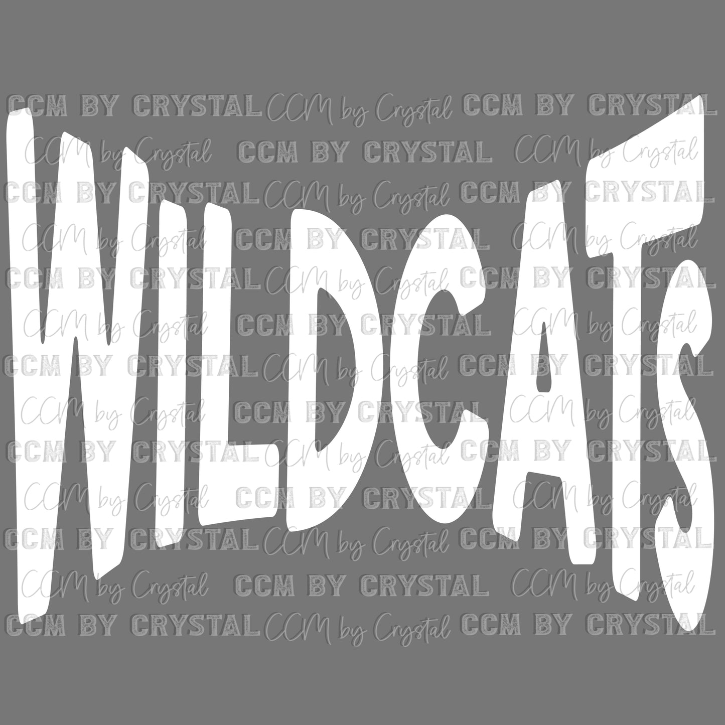 Wildcats White Mascot Ready to Press Transfer DTF Transfer
