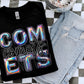 Comets Mascot Iridescent Effect Ready to Press Transfer DTF Transfer Sublimation Transfer