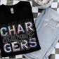 Chargers Mascot Iridescent Effect Ready to Press Transfer DTF Transfer Sublimation Transfer