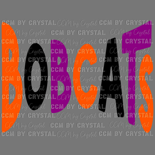 Bobcats Mascot Ready to Press Transfer DTF Transfer
