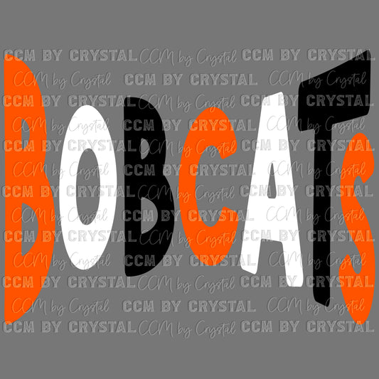 Bobcats Mascot Ready to Press Transfer DTF Transfer