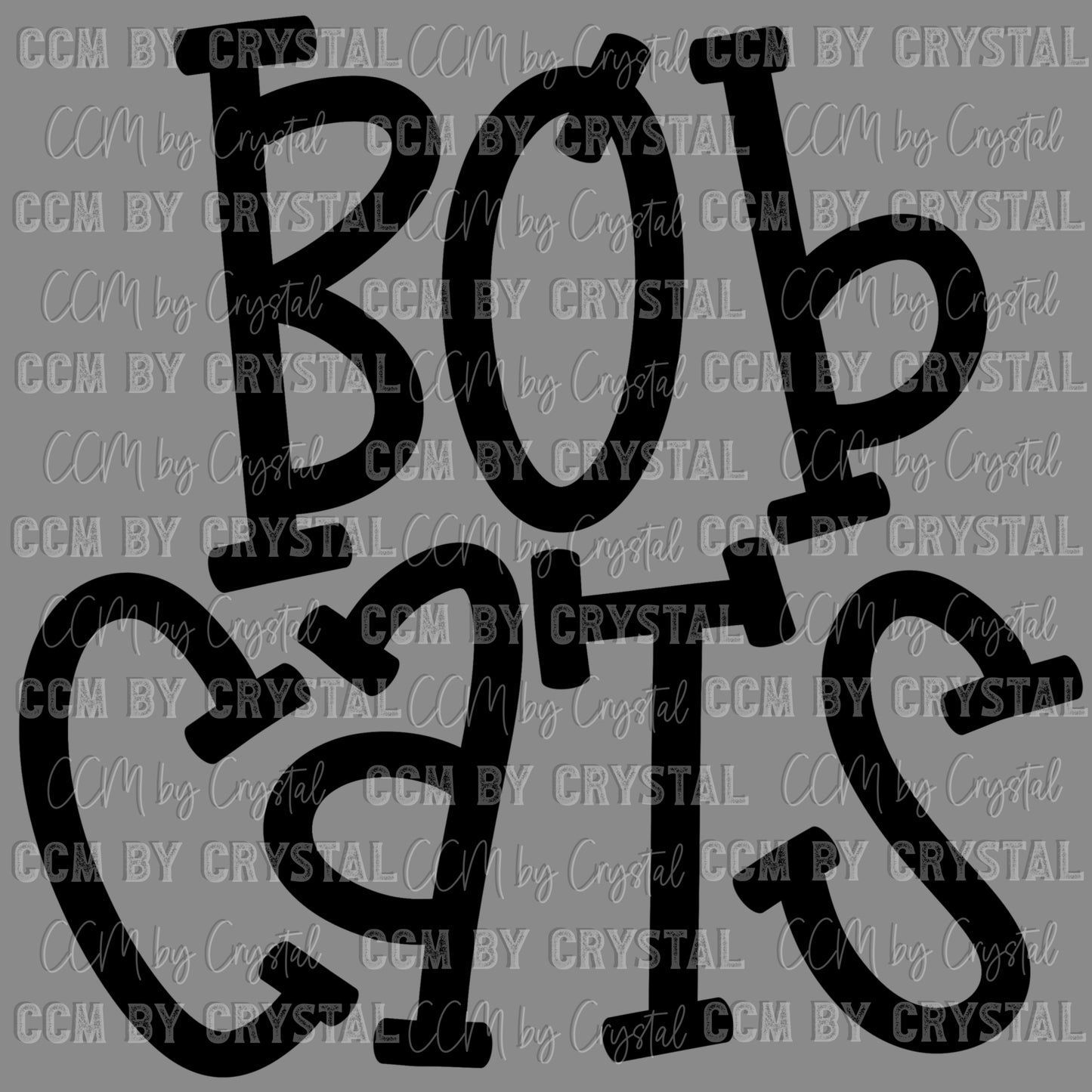 Bobcats Mascot Ready to Press Transfer DTF Transfer