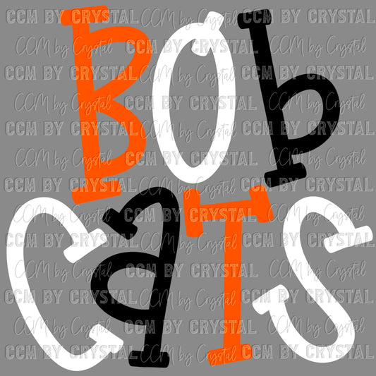 Bobcats Mascot Ready to Press Transfer DTF Transfer