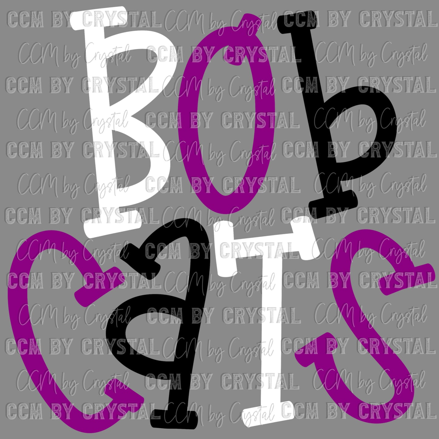 Bobcats Mascot Ready to Press Transfer DTF Transfer