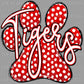 Tigers Paw Red Mascot Ready to Press Transfer DTF Transfer Sublimation Transfer