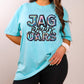 Jaguars Mascot Iridescent Effect Ready to Press Transfer DTF Transfer Sublimation Transfer